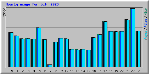 Hourly usage for July 2025